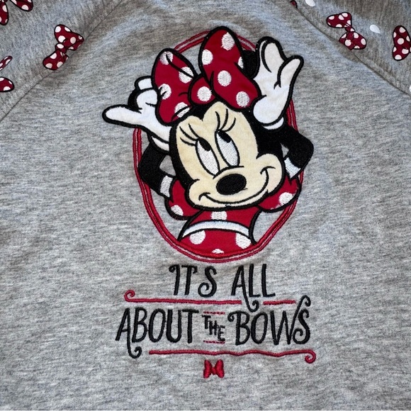 Toddler Disney Park Minnie Mouse "Its All About The Bows" Zipper Sweatshirt 3T - Picture 6 of 9